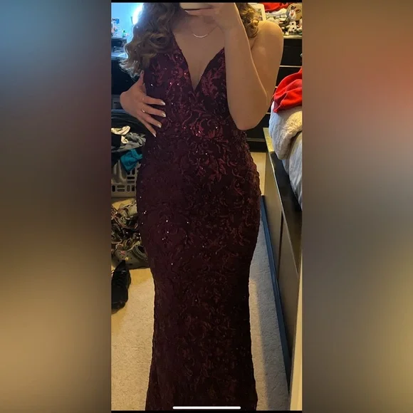 purple and gray dress Long A-Line Lavender Purple Prom Dress with Embroidery Lavender/Gray / 6